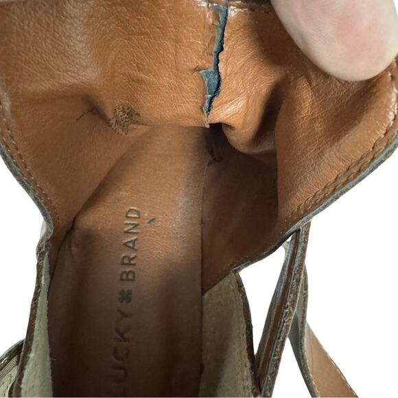 Lucky Brand Bellisa Tan Leather Ankle Boots - Picture 4 of 7